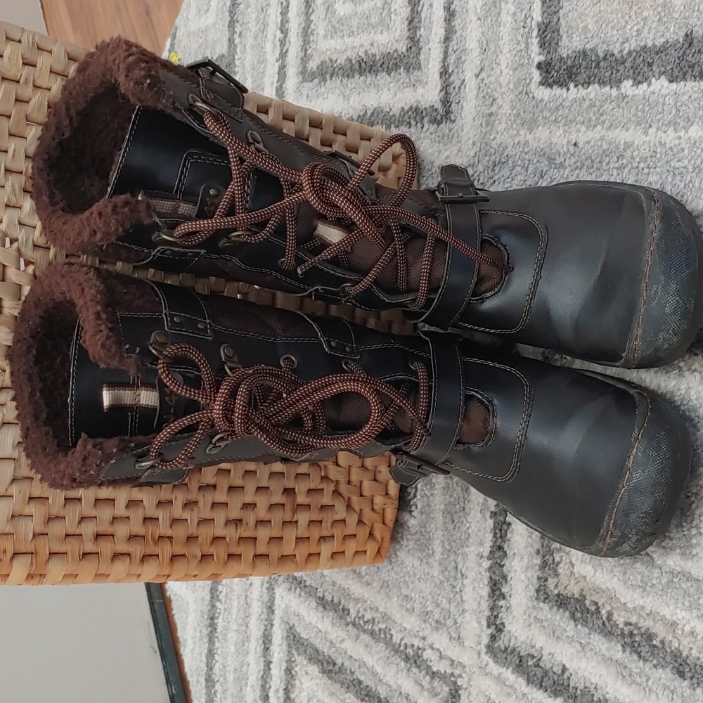 8M J-41 Mid-calf brown women's boots